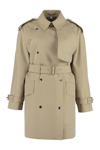 Burberry Gabardine Trench Coat In Beige