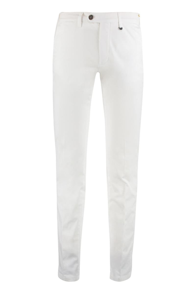 Canali Cotton Chino Trousers In White