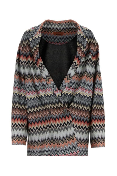 MISSONI MISSONI WOMAN EMBROIDERED COTTON BLEND BLAZER