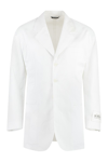 Dolce & Gabbana Men's White Cotton Jacket For Ss23 Season In White