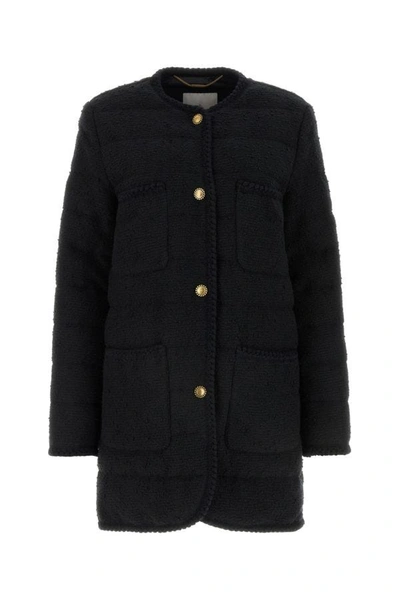 Moncler Epafo Boucle Top Coat In Black