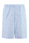 Givenchy Elasticated Cotton Shorts In Blue