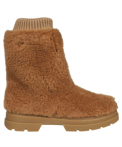 Max Mara Tan Ctanith Boots In Camel