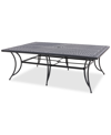 Agio Wythburn Mix And Match 84" X 60" Cast Aluminum Outdoor Dining Table In Pewter Finish