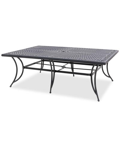 AGIO WYTHBURN MIX AND MATCH 84" X 60" CAST ALUMINUM OUTDOOR DINING TABLE