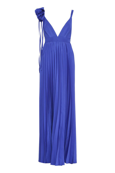 P.a.r.o.s.h. Abito Plisse Dress In Blue