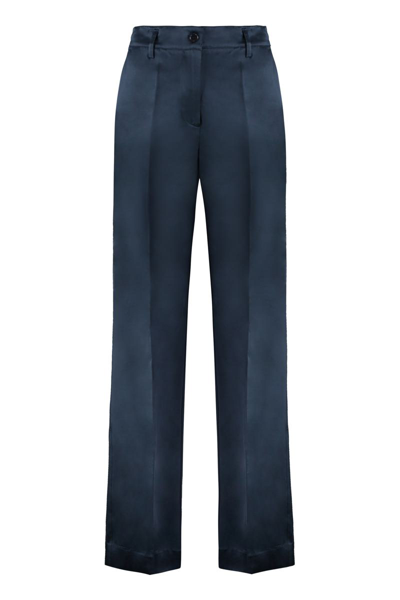 P.a.r.o.s.h Satin Trousers In Blue