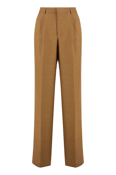 Pt01 Straight-leg Trousers In Brown