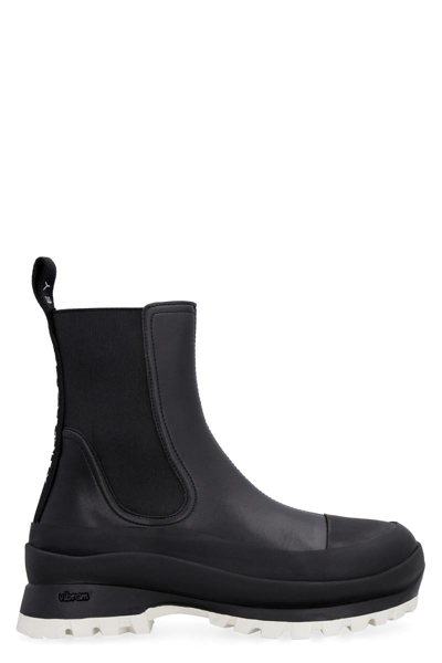 Stella Mccartney Trace Two-tone Ankle Boots In Black