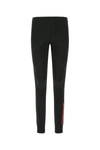 Prada Black Stretch Polyester Blend Leggings In Black