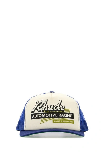 RHUDE RHUDE MAN TWO-TONE POLYESTER BLEND AUTO RACING BASEBALL CAP