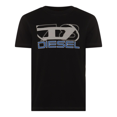 Diesel T-diegor-k74 Logo Printed Crewneck T-shirt In Black