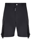 Dsquared2 Slogan-print Elasticated-waist Shorts In Black