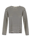Closed Cotton Blend Striped T-shirt In Black