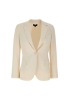 Theory Staple Notched Lapel Blazer In Neutrals