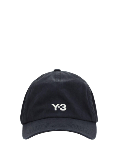 Y-3 Logo Embroidered Baseball Cap In Black