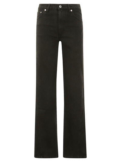 Apc A.p.c. Button Detailed Straight Leg Jeans In Black