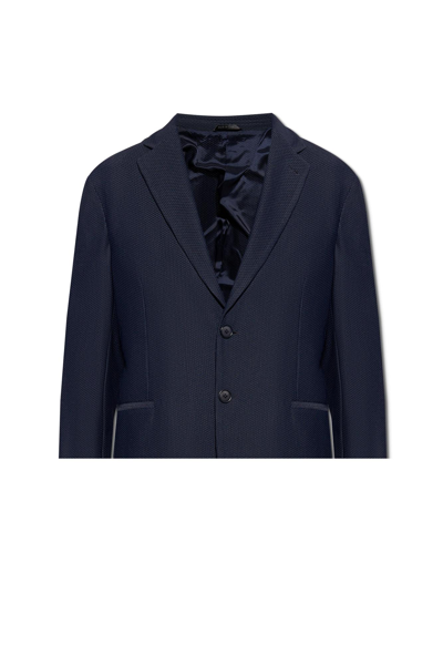 Giorgio Armani Blazer With Notch Lapels In Ub109