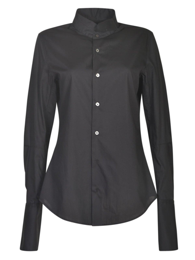 Ann Demeulemeester Black Cotton Shirt In 099 Black