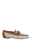 TOD'S FABRIC AND LEATHER LOAFERS TODS