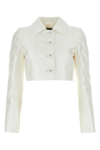 DOLCE & GABBANA WHITE JACQUARD BLAZER