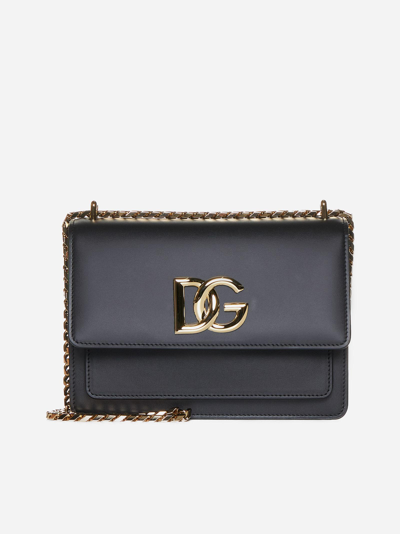 Dolce & Gabbana 3.5 Leather Crossbody Bag In Nero