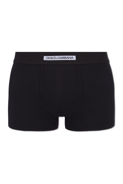 Dolce & Gabbana Boxers With Logo In Black