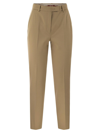 Max Mara Cappuccino Viscose Blend Polis Pant Beige  Donna 42 In Camel