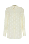 DOLCE & GABBANA IVORY VISCOSE BLEND SEE-THROUGH SHIRT