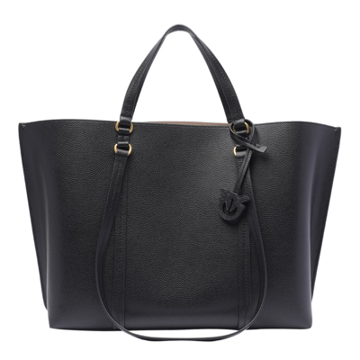 Pinko Big Shopper Bag  In Black