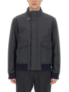 Fay Oversize Bomber Jacket Ribbed Finish