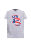 Dsquared2 Fitted Muscle T-shirt Featuring Graphic Print In Grey