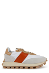 Tod's 1t Panelled Lace-up Sneakers In H Bianco+grigio Ch.+kenia+biscotto