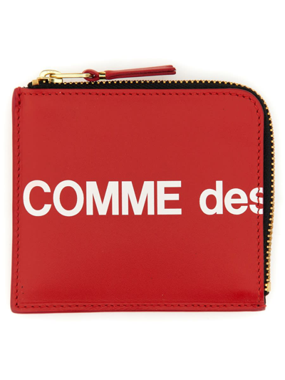 Comme Des Garçons Huge Wallet With Zipper In Red