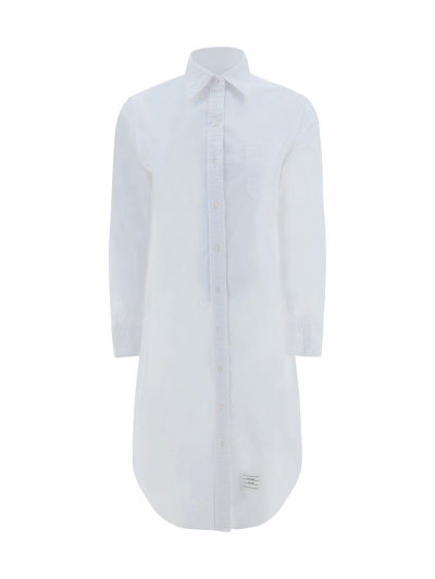 Thom Browne Chemisier Mini Dress In White