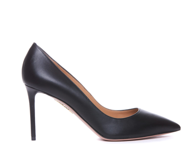 Aquazzura Purist 85 Leather Pump In Black