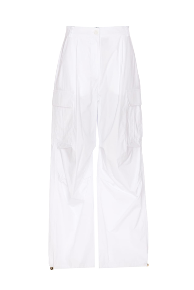 Patrizia Pepe Logo Trousers In White