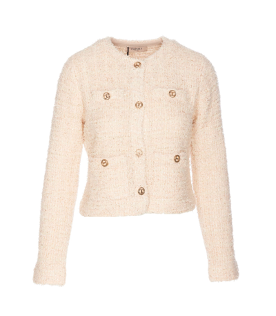 Twinset Boucle Jacket In Nude & Neutrals