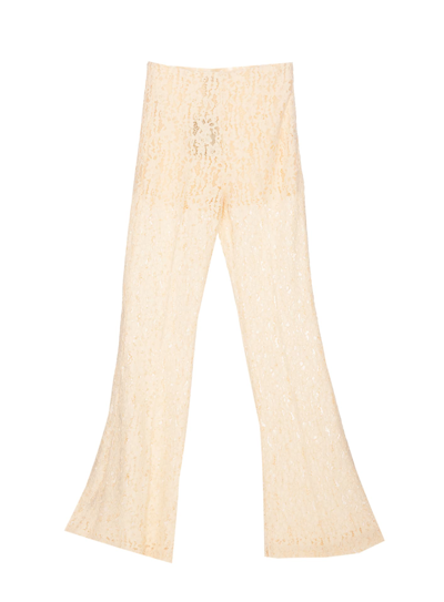 Twinset Lace Pants In Beige