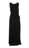 Mm6 Maison Margiela Belted Sleeveless Maxi Dress In Black