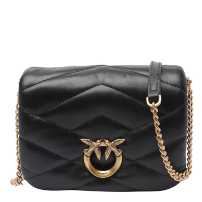 Pinko Love Click Puff Baby Bag In Black