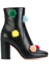 FENDI POM POM TRIM BOOTS,8T660499A12259248