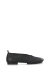 Uma Wang Leather Ballet Flats With An Asymmetric Toe. In Black
