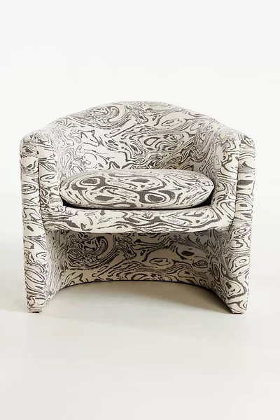 Anthropologie Willow Jacquard Sculptural Chair In Gray
