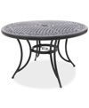 Agio Wythburn Mix And Match 60" Round Cast Aluminum Outdoor Dining Table In Pewter Finish
