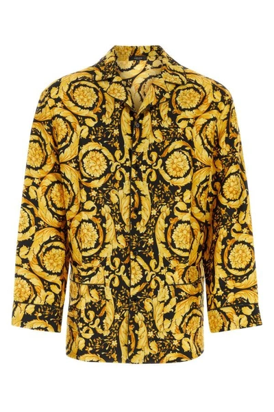 VERSACE VERSACE MAN PRINTED SILK PIJAMA SHIRT