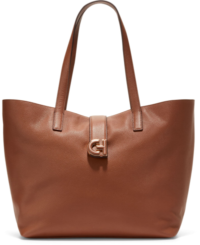 Cole Haan Simply Everything Medium Leather Tote In British Tan