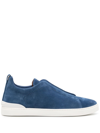 ZEGNA TRIPLE STITCH™ SUEDE SNEAKERS - MEN'S - CALF SUEDE/RUBBER/LEATHER