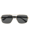 GUCCI GOLD PILOT FRAME TINTED SUNGLASSES
