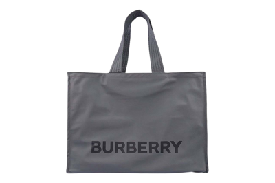 Pre-owned Burberry Nylon Tote Bag Grey
